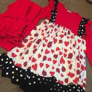 Sparkle and Pink lady bug outfit
